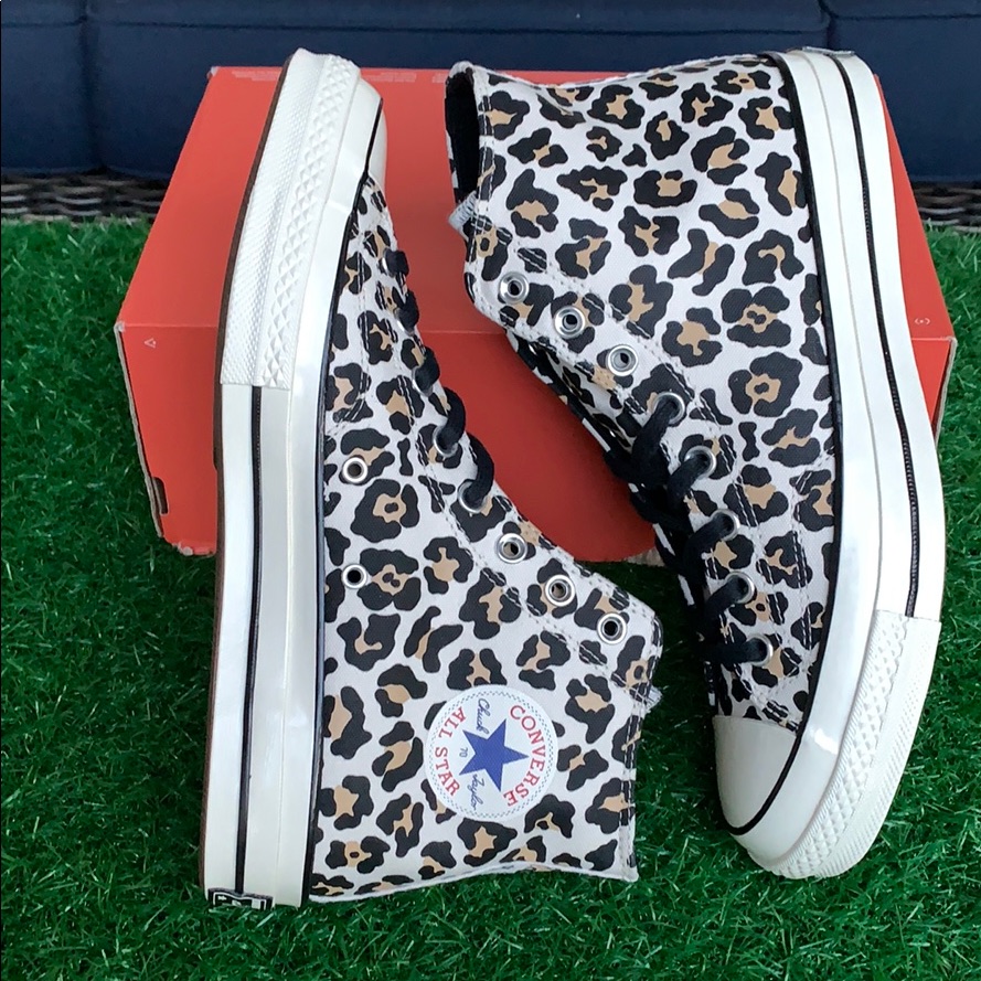 Converse Leopard Print High-Top Sneakers